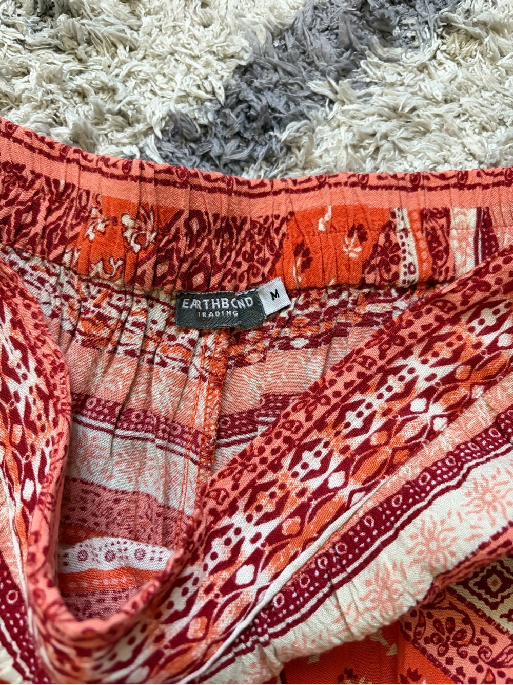 Earthbound Wide-Leg Printed Pants |Orange - Picture 3 of 6